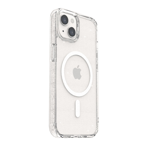 Just Mobile iPhone 14 -suojakuori TENC BlingBling MagSafe, läpinäkyvä