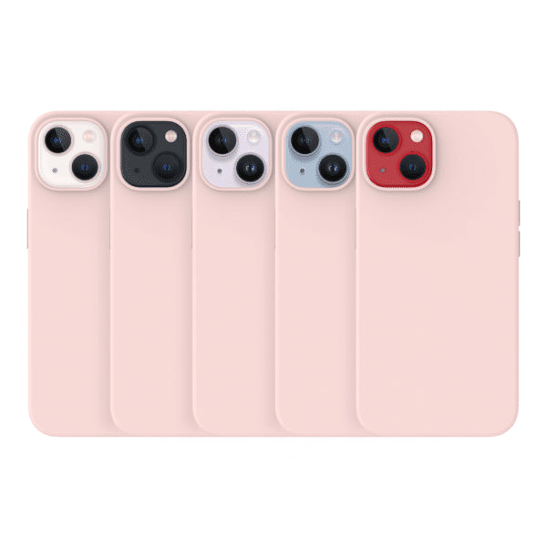 Just Mobile iPhone 14 -suojakuori TENC Silicone MagSafe, vaaleanpunainen