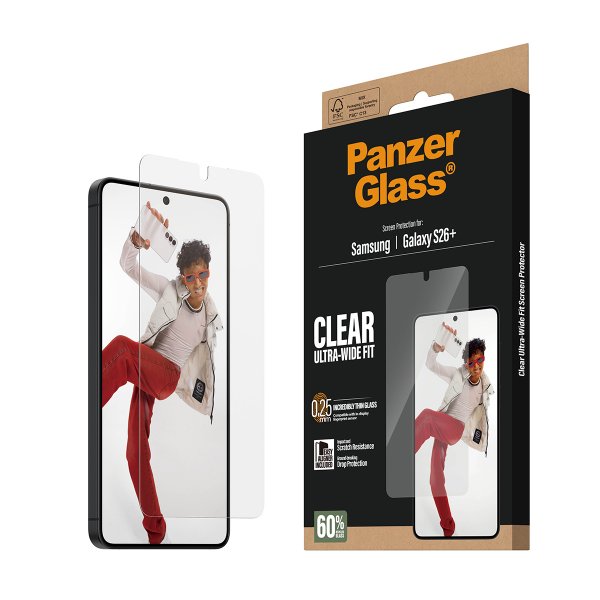 PanzerGlass Samsung Galaxy S26 Plus -näytönsuoja Ultra-Wide Fit EasyAligner