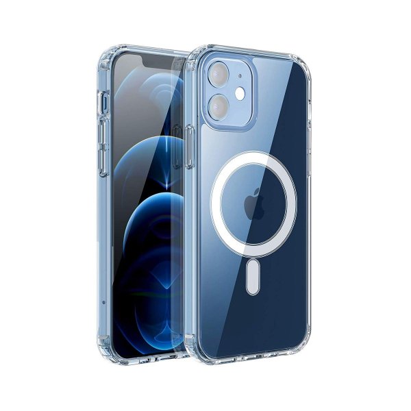 iPhone 12 Mini Kuori TPU MagSafe Iskunvaimennus Läpinäkyvä