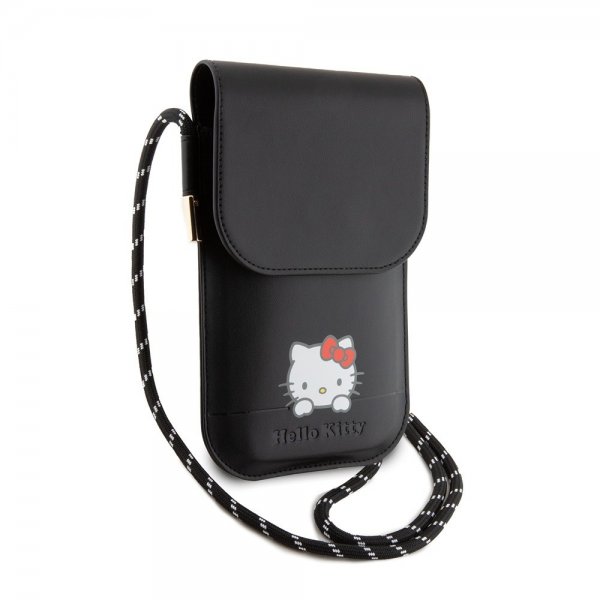 Hello Kitty puhelinlaukku sileä musta