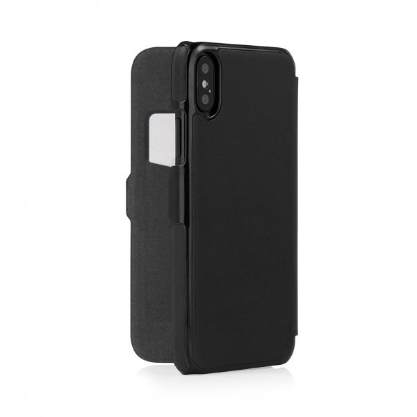 Pipetto iPhone XR Slim Wallet Classic -suojakotelo, musta