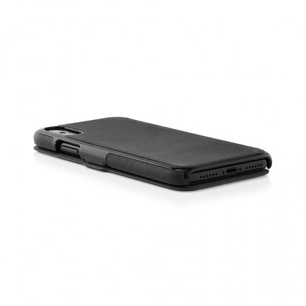 Pipetto iPhone XR Slim Wallet Classic -suojakotelo, musta
