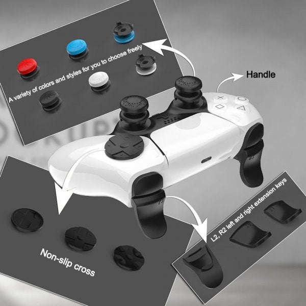 PlayStation 5 -peukalosuojat liipaisinkorottimet D-pad-liukueste