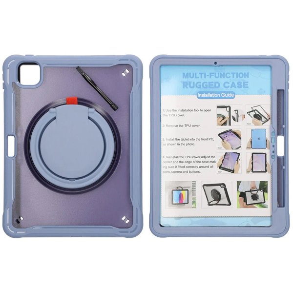 iPad Pro 11 (M4/M5) Suojakotelo jalustalla Liila