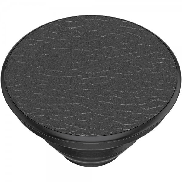 Popsockets PopGrip Premium Pebbled Vegan Leather, musta