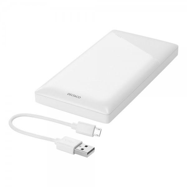 Deltaco Varavirtalähde 10 000 mAh 10W Valkoinen