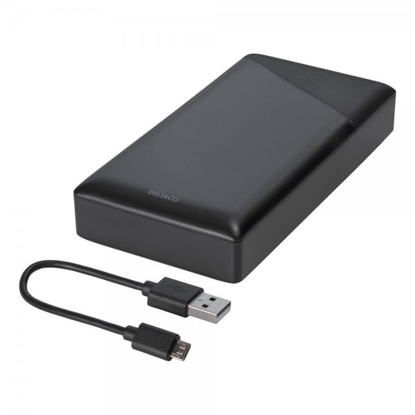 Deltaco Powerbank 20 000 mAh Pikalataus 18W Musta