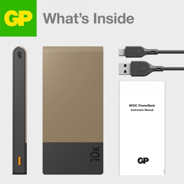 GP Powerbank M2+ 10 000 mAh Beige