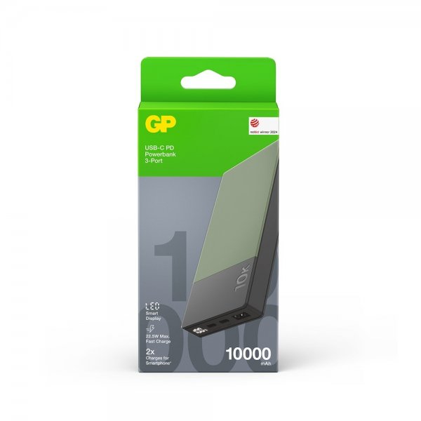 GP Powerbank M2+ 10 000 mAh Vihreä