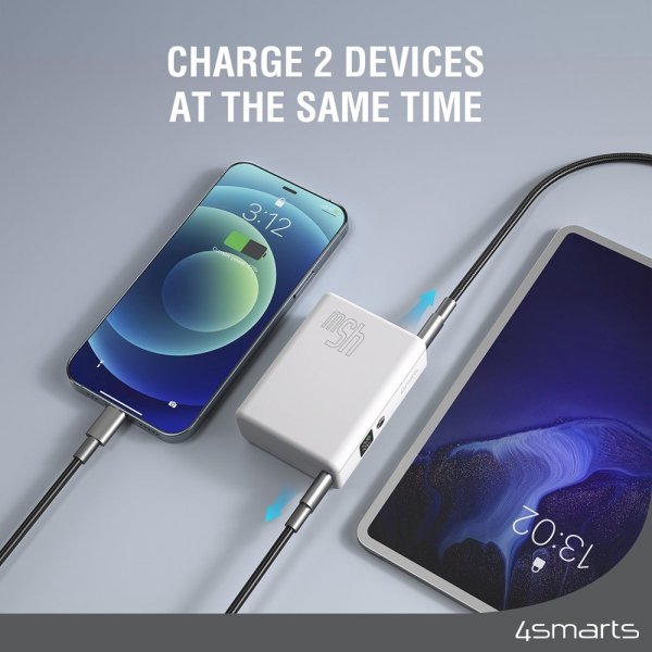 4smarts Powerbank Pocket Slim 10 000 mAh 45W Valkoinen