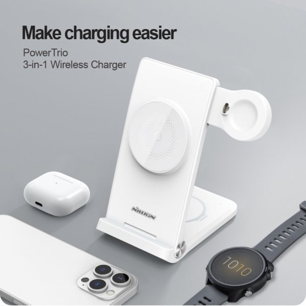 Nillkin Powertrio 3-in-1 MagSafe Langaton Laturi