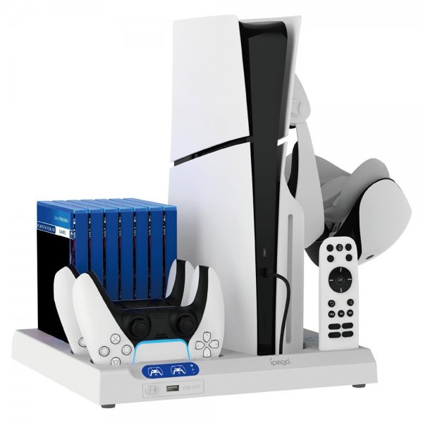 Ipega PS5/PS5 Slim pystytelineen telakointiasema