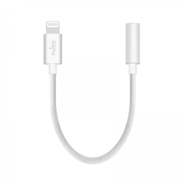 Puro-adapteri Lightning–3,5 mm, valkoinen