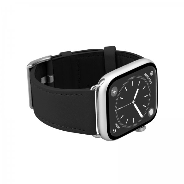 Puro Apple Watch 38/40/41/42mm ranneke E-Classic Musta