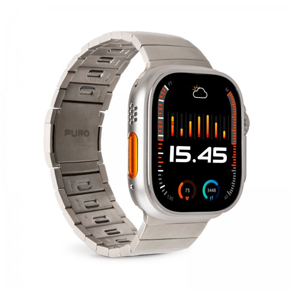 Puro Apple Watch 44/45/46mm/Ultra 49mm ranneke Titaani Titanium