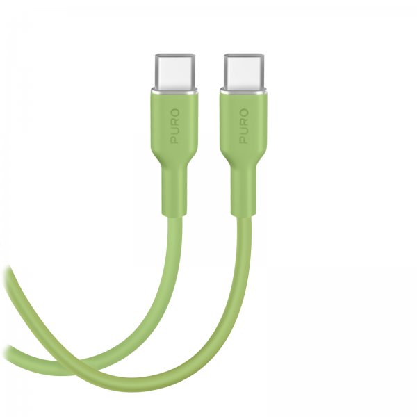 Puro Kabel TPE 25W USB-C–USB-C 1,5 m Salted Lime