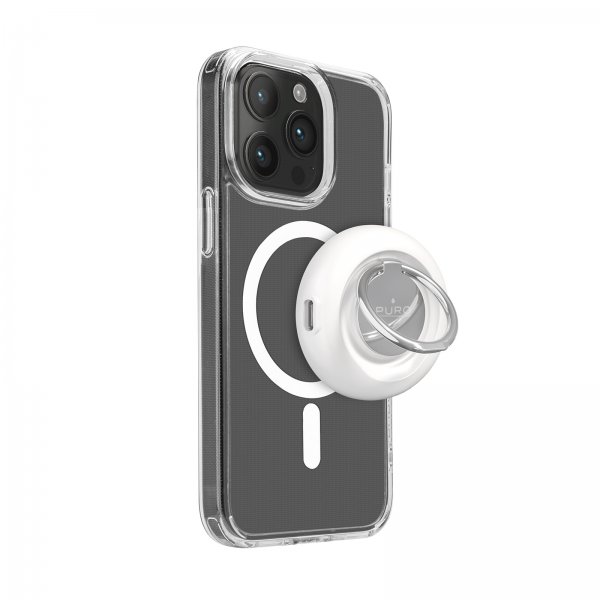 Puro Langaton Laturi Mag Loop Pro Sormusteline MagSafe Valkoinen