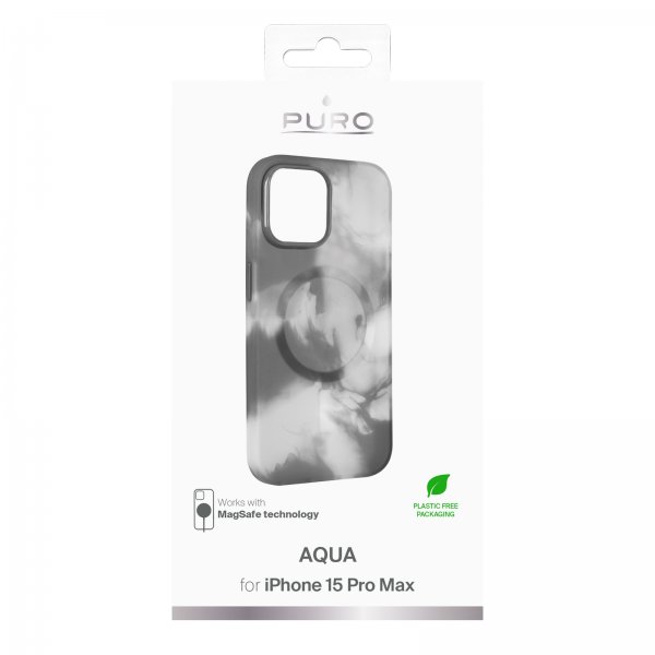 Puro iPhone 15 Pro Max Kuori Aqua Silver