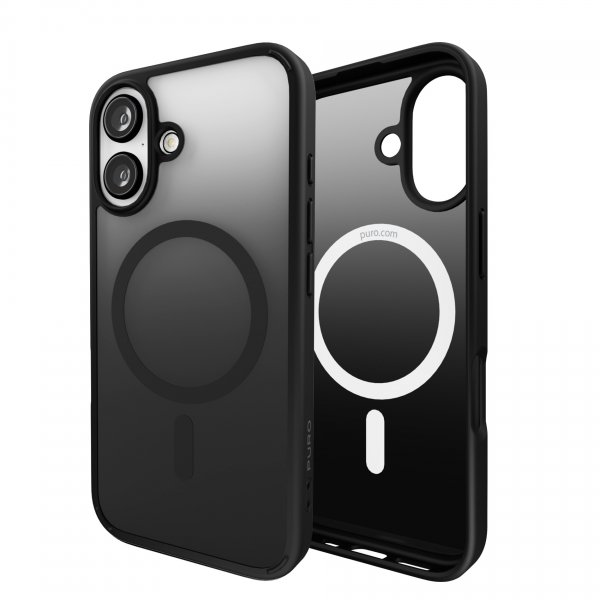 Puro iPhone 16 Gradient musta kuori