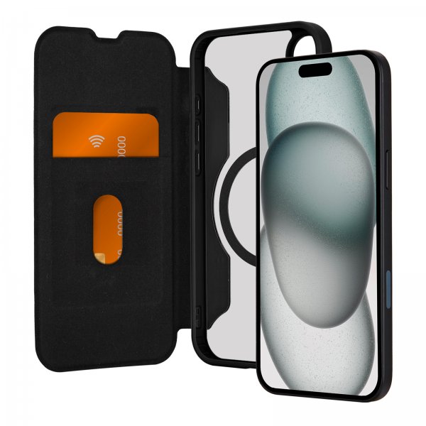Puro iPhone 16 Plus -kotelo Book Mag 2, musta