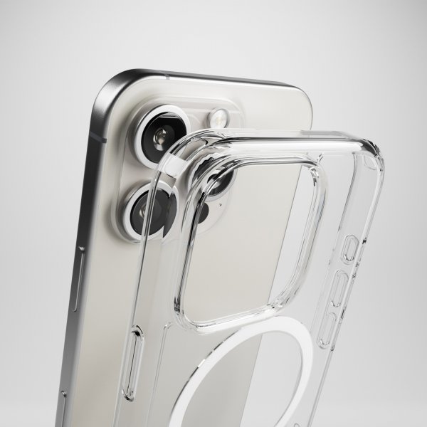Puro iPhone 16 Pro Kuori Impact Clear D3O MagSafe Läpinäkyvä
