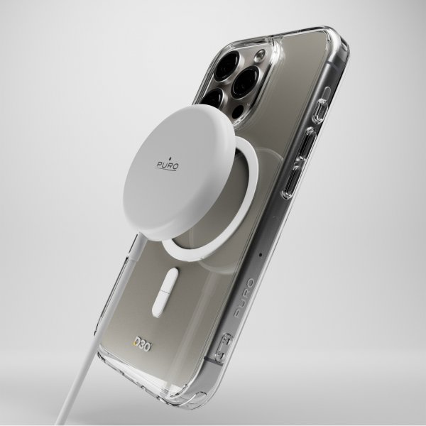 Puro iPhone 16 Pro Max -suojakuori Impact Clear D3O MagSafe Läpinäkyvä