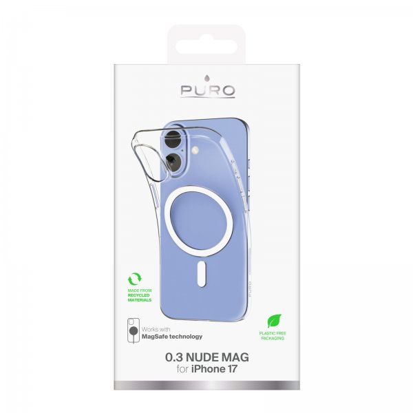 Puro iPhone 17 -kuori 0.3 Mag Läpinäkyvä