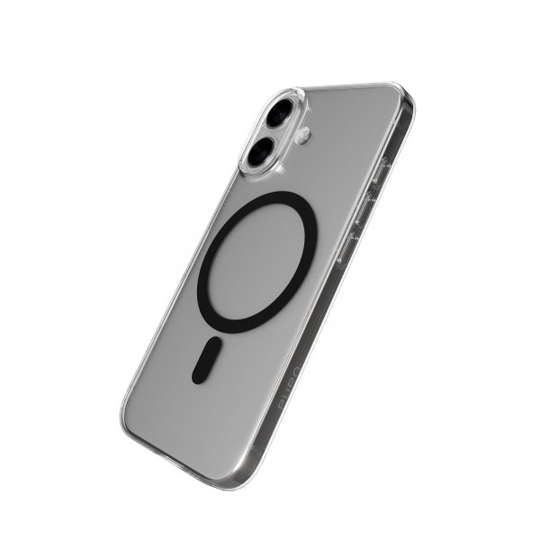 Puro iPhone 17 Lite Mag läpinäkyvä kuori, musta