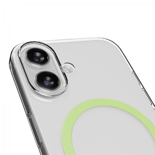 Puro iPhone 17 Lite Mag läpinäkyvä kuori, vihreä