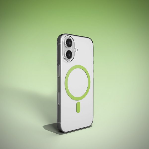 Puro iPhone 17 Lite Mag läpinäkyvä kuori, vihreä