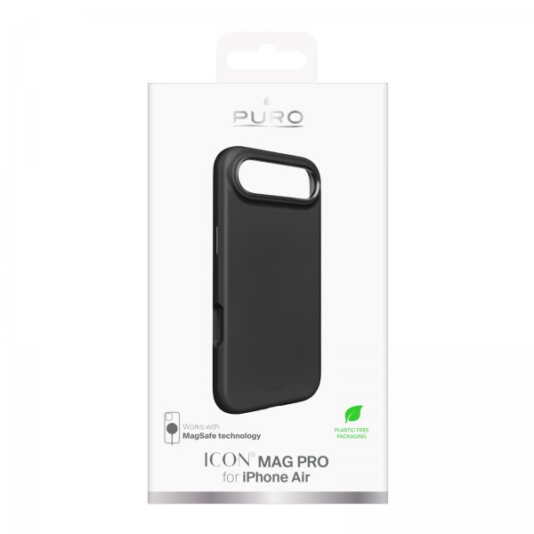 Puro iPhone Air -kuori ICON Mag Pro musta