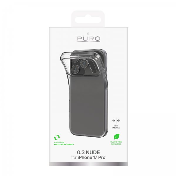 Puro iPhone 17 Pro Suojakuori Nude Läpinäkyvä