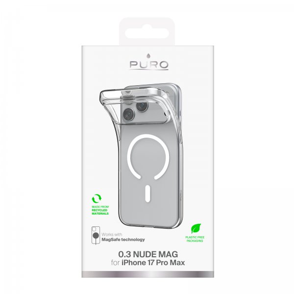 Puro iPhone 17 Pro Max -kuori 0.3 Mag Läpinäkyvä
