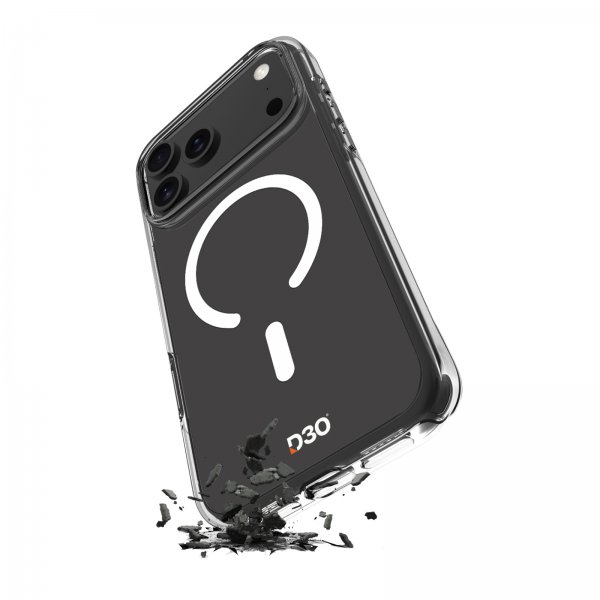 Puro iPhone 17 Pro Max -suojakuori Impact Clear D3O MagSafe Läpinäkyvä