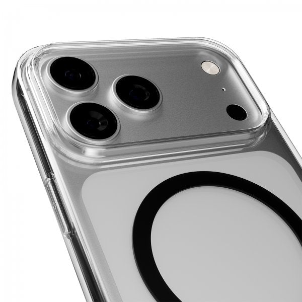 Puro iPhone 17 Pro Max Kuori Lite Mag Läpinäkyvä Musta