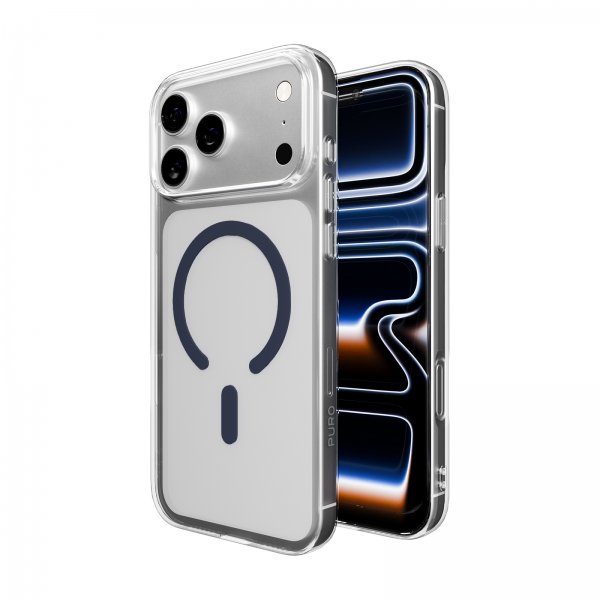 Puro iPhone 17 Pro Max Kuori Lite Mag Läpinäkyvä Sininen