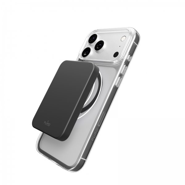 Puro iPhone 17 Pro Max Kuori Lite Mag Läpinäkyvä Harmaa