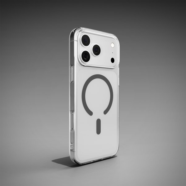 Puro iPhone 17 Pro Max Kuori Lite Mag Läpinäkyvä Harmaa