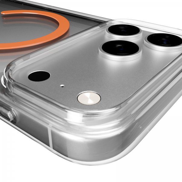 Puro iPhone 17 Pro Max Kuori Lite Mag Läpinäkyvä Oranssi