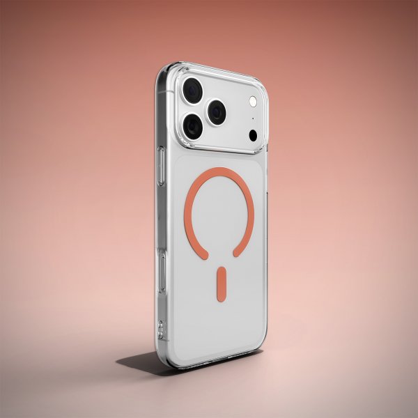 Puro iPhone 17 Pro Max Kuori Lite Mag Läpinäkyvä Oranssi