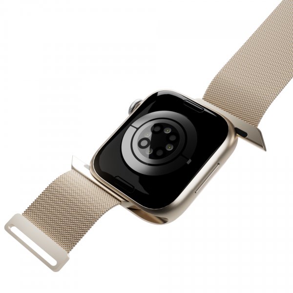 Puro Apple Watch 38/40/41/42mm Milanese-ranneke, samppanjanvärinen