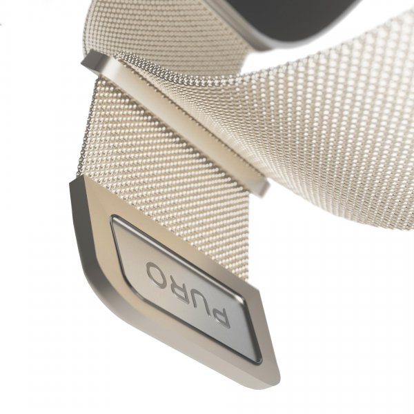 Puro Apple Watch 38/40/41/42mm Milanese-ranneke, samppanjanvärinen