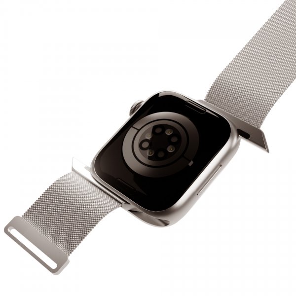 Puro Apple Watch 44/45/46mm/Ultra 49mm Milanese-ranneke titaani