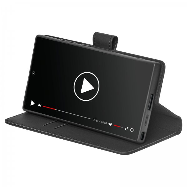 Puro Samsung Galaxy S24 Ultra Wallet Stand -suojakotelo, musta