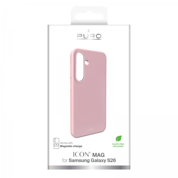 Puro Samsung Galaxy S26 -suojakuori ICON Mag Pro, pinkki