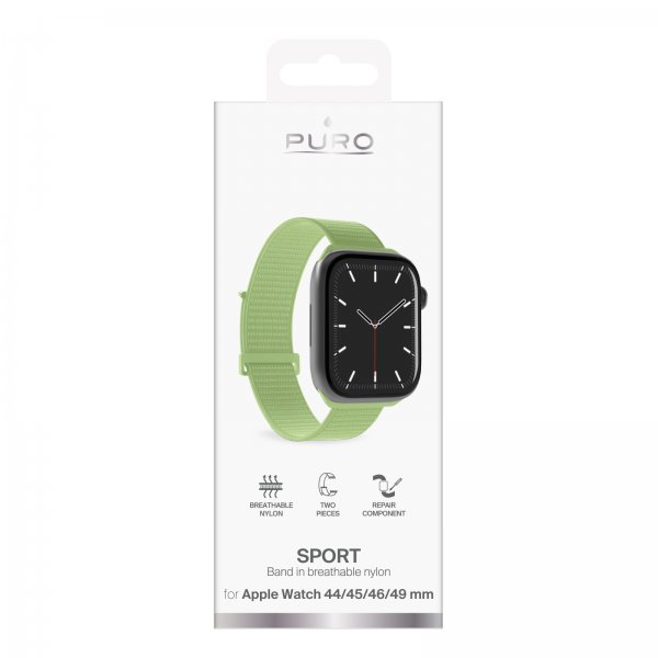 Puro Apple Watch 44/45/46/Ultra 49mm ranneke Sport Strap Salted Lime