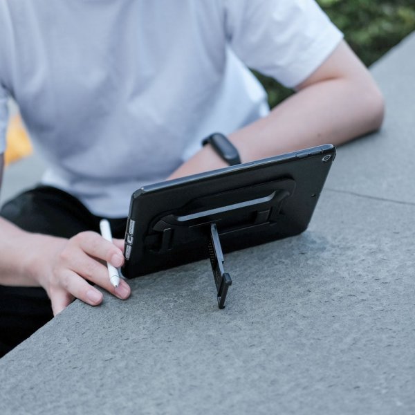 Armor-X Lenovo Tab M8 (4. sukupolvi) TB300 suojakuori, iskunkestävä kotelo, jalusta, käsiremmi ja X-Mount-kiinnitys