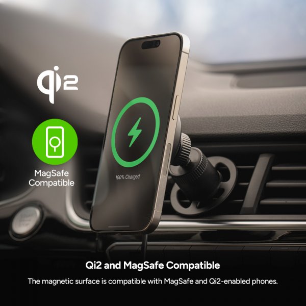Mophie Autoteline Snap+ langaton lataus tuuletusaukkoon MagSafe