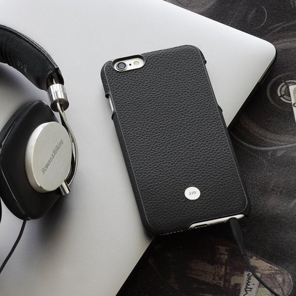 Just Mobile iPhone 6/6s Plus -suojakuori Quattro Back, nahkaa, musta
